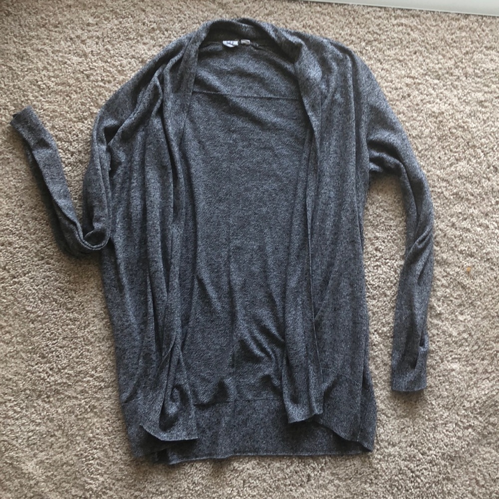 Gray Open Cardigan